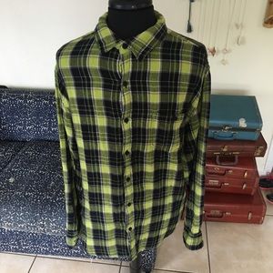 Flannel Button-Up Shirt